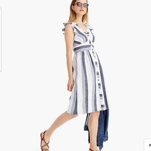 JCrew Linen Striped Dress size 2